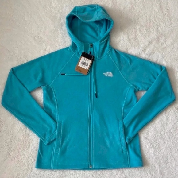 (NWT) The North Face Women's 100 Glacier Full-Zip Hoodie in Maui Blue, Small - Picture 3 of 16